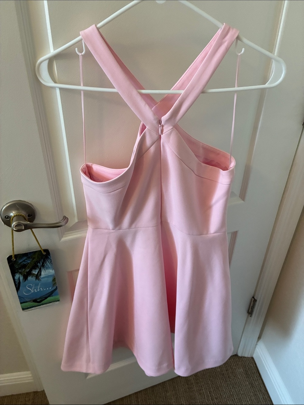 Likely Pink Fit-and-Flare Dress with Crossback Straps (never worn )
